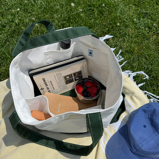 Canvas Boat Tote | Forest Green