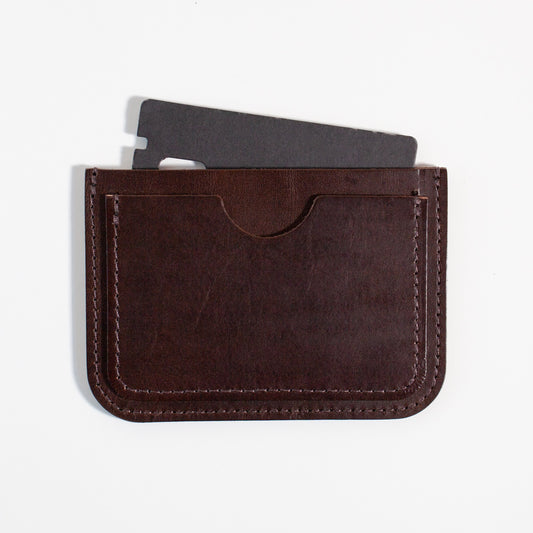 Card Case | Dark Brown Vegetable-Tanned Leather