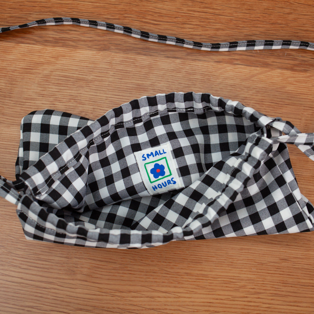 Drawstring Crossbody Bag | Gingham
