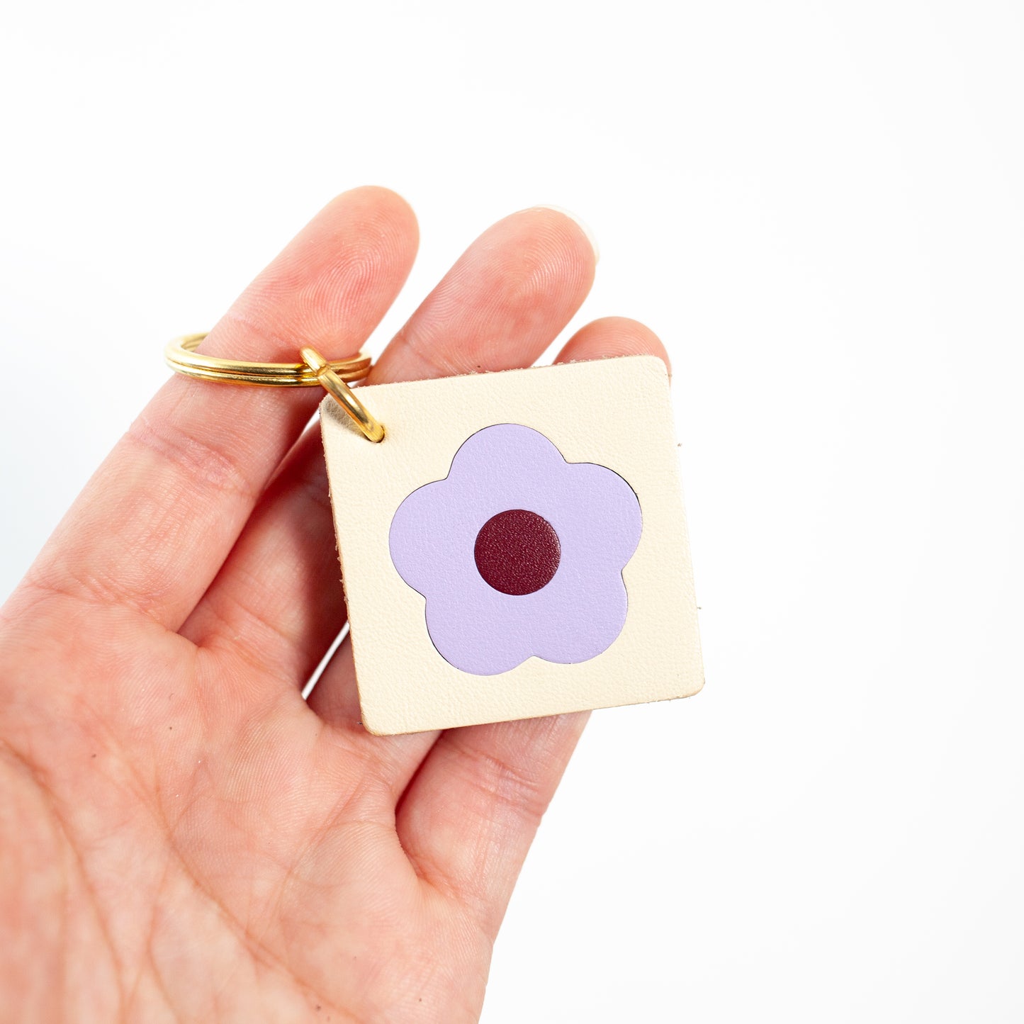 Flower Tile Key Tag