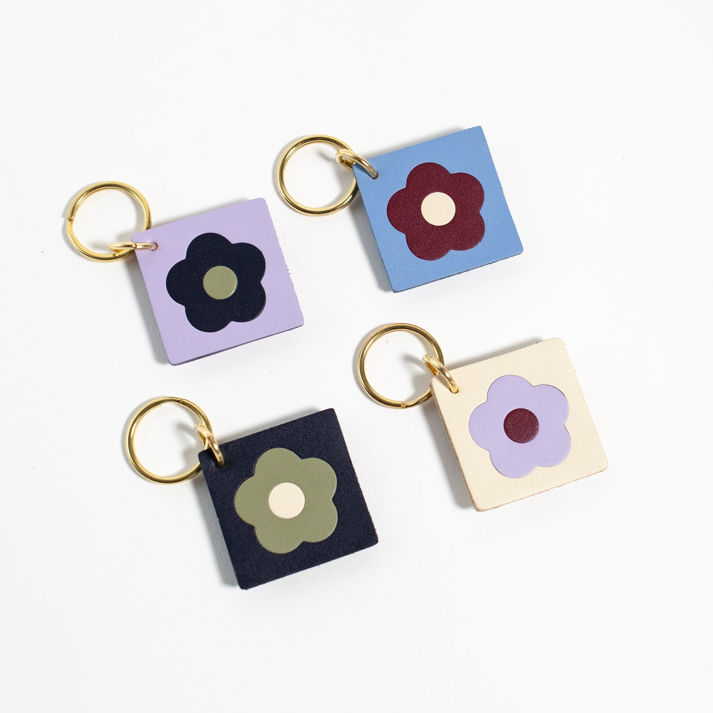 Flower Tile Key Tag