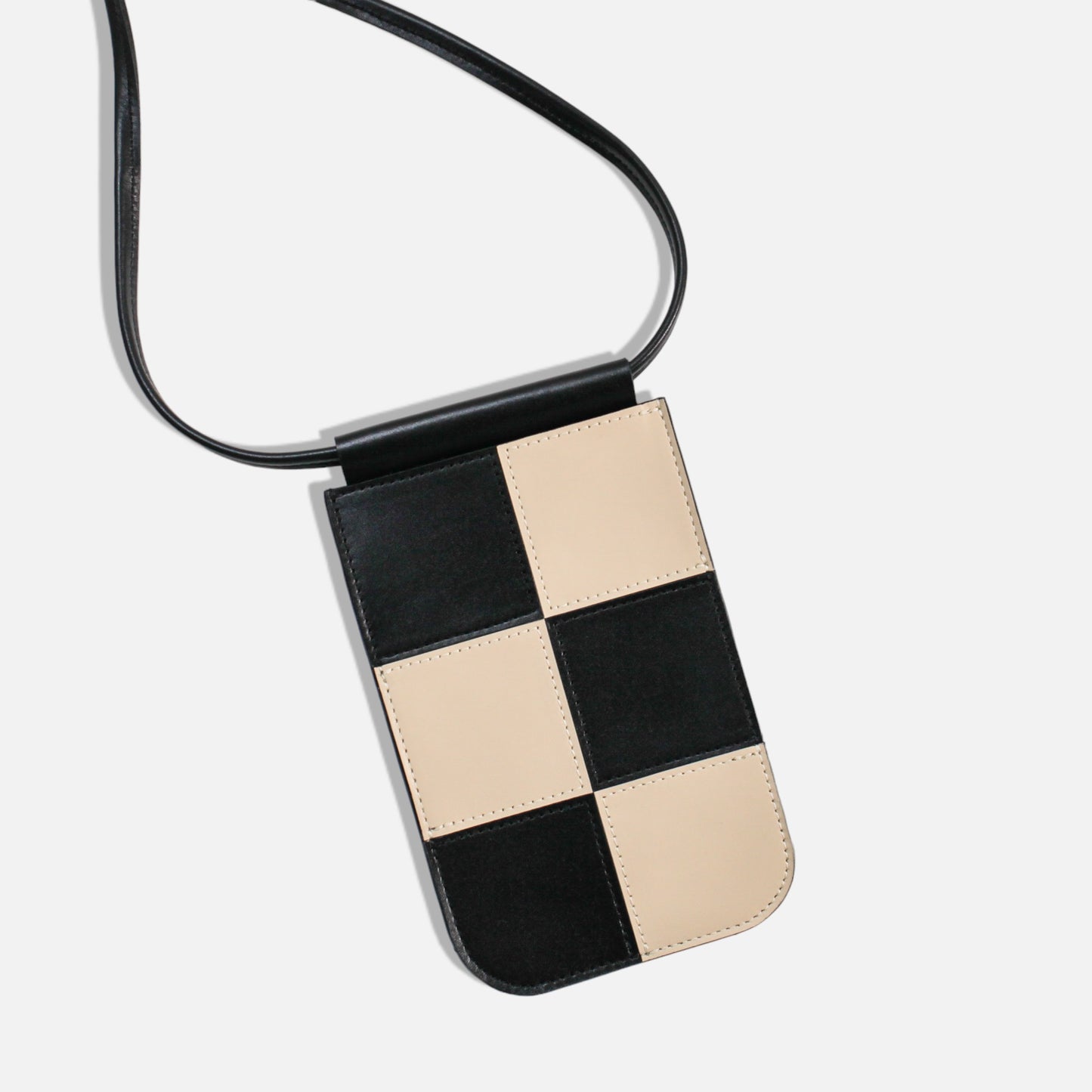 Phone Sling | Cream/Black Check