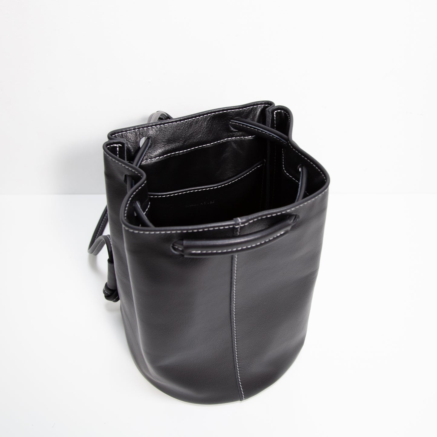 June Backpack | Black/White Stitch