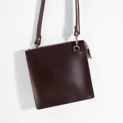 Box Crossbody Bag Square | Dark Brown