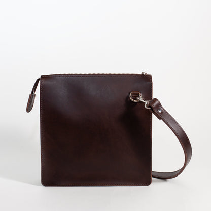 Box Crossbody Bag Square | Dark Brown