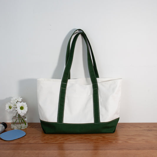 Canvas Boat Tote | Forest Green