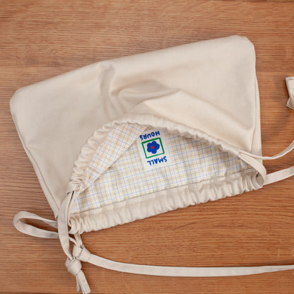 Drawstring Crossbody Bag | Khaki Twill