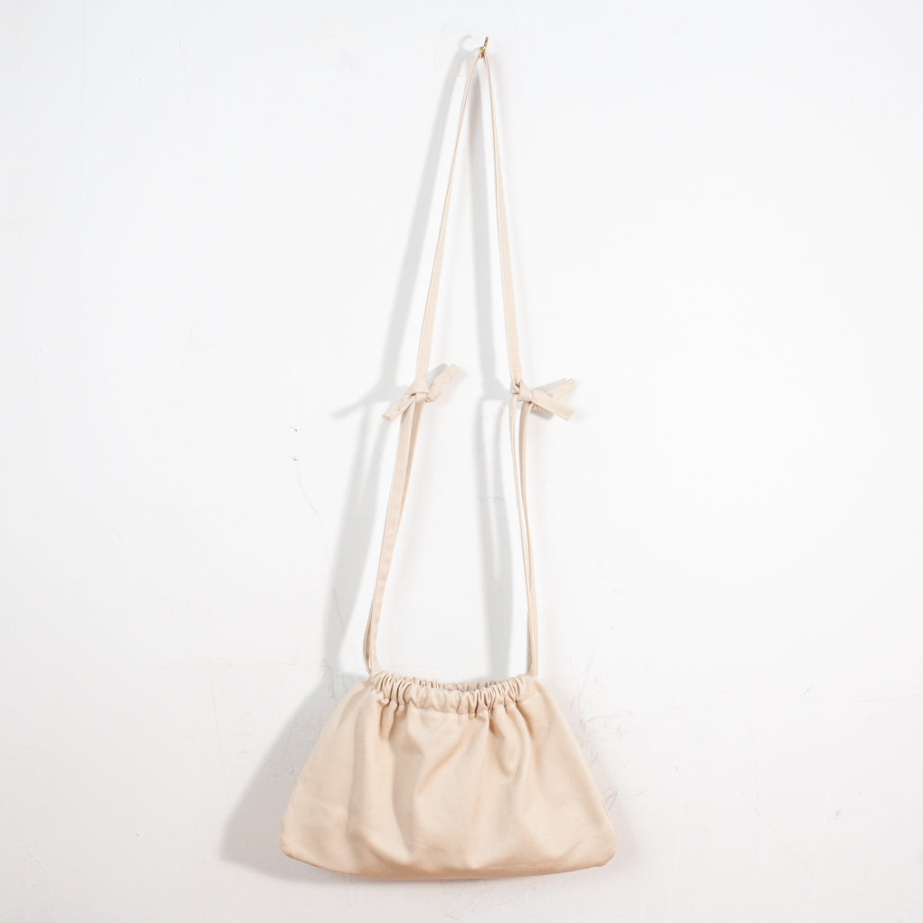 Drawstring Crossbody Bag | Khaki Twill
