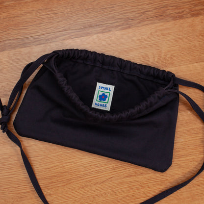 Drawstring Crossbody Bag | Midnight Twill