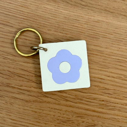 Flower Tile Key Tag