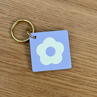 Flower Tile Key Tag