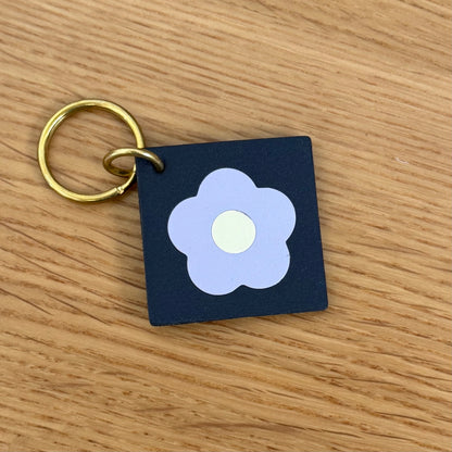 Flower Tile Key Tag