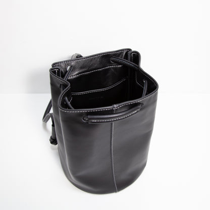 June Backpack | Black/White Stitch