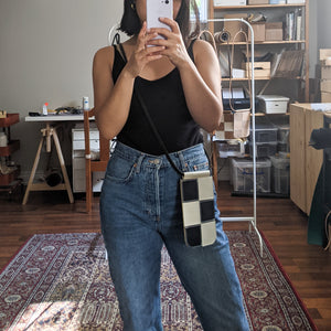 Phone Sling | Black/Black Check